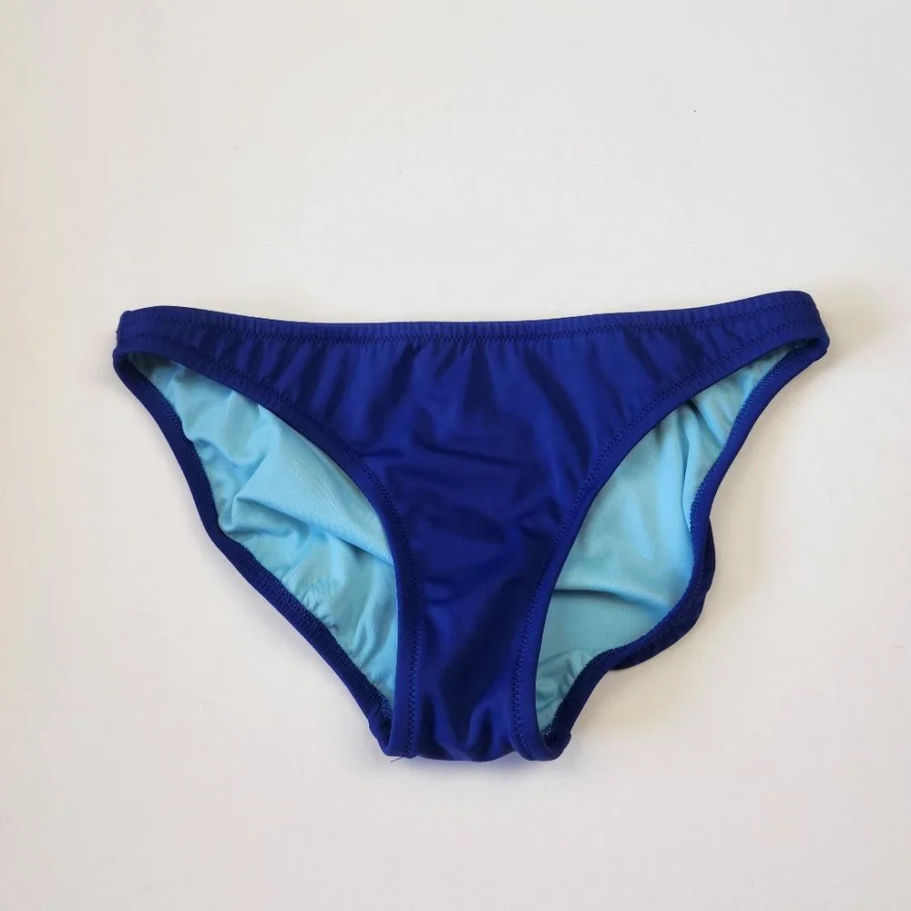 J. Crew Blue Low Rise Bikini Bottoms sz M